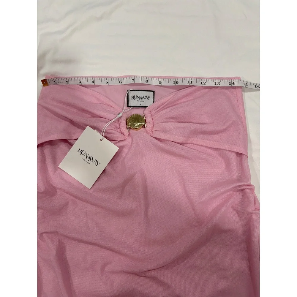 Runaway The Label NWT Rikki Maxi Skirt Pink Mesh Shell Beach Resortwear Medium
